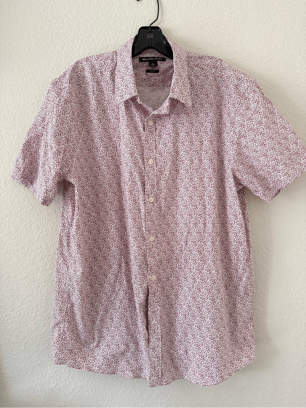 Michael Kors Men’s Short-Sleeve Microprint Shirt